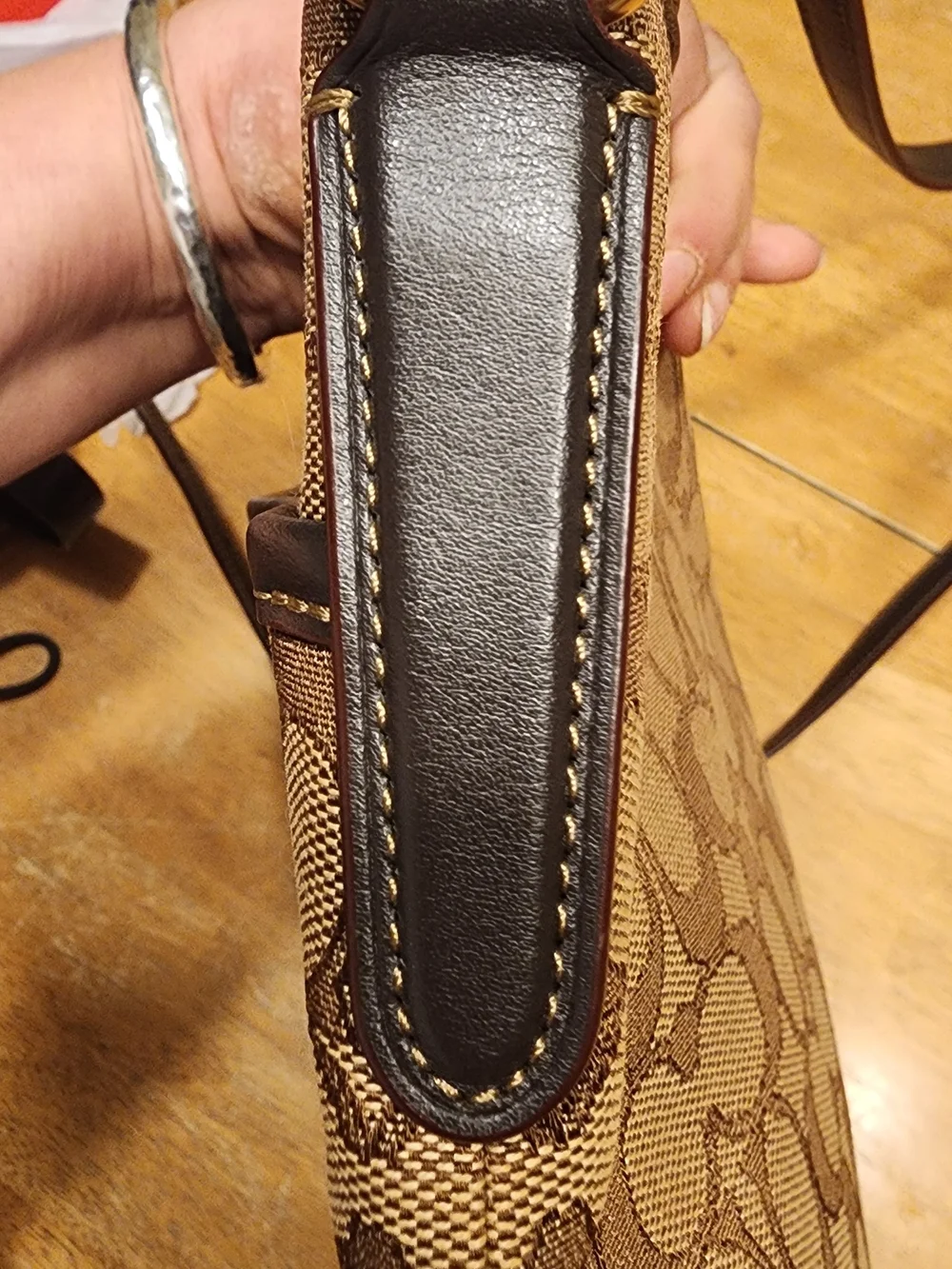 Coach Signature Canvas Zip File Crossbody Bag